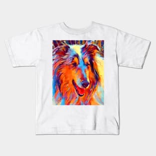 Collie Watercolor Kids T-Shirt